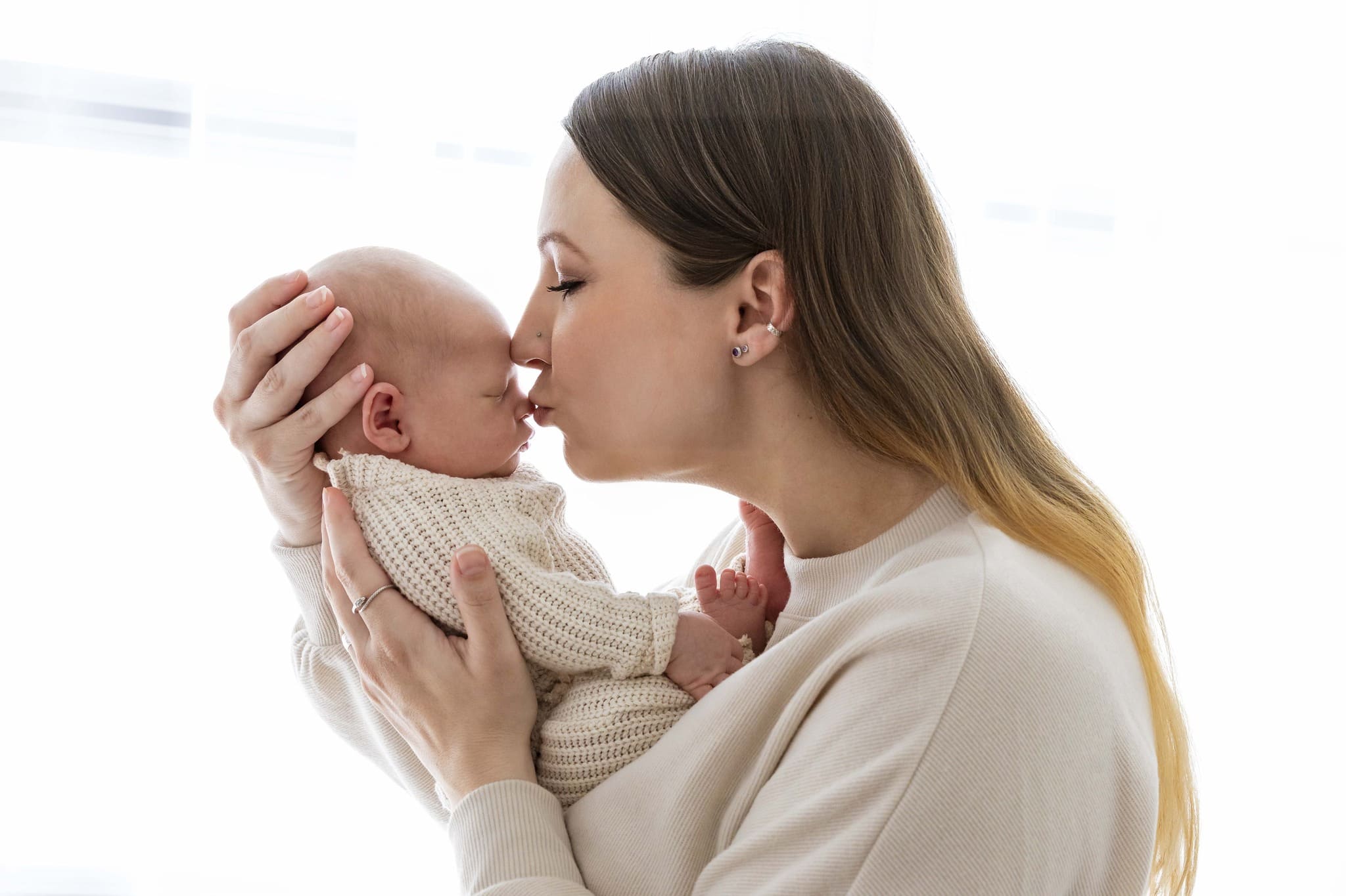 Newborn portrét s rodiči, ateliér u Brna