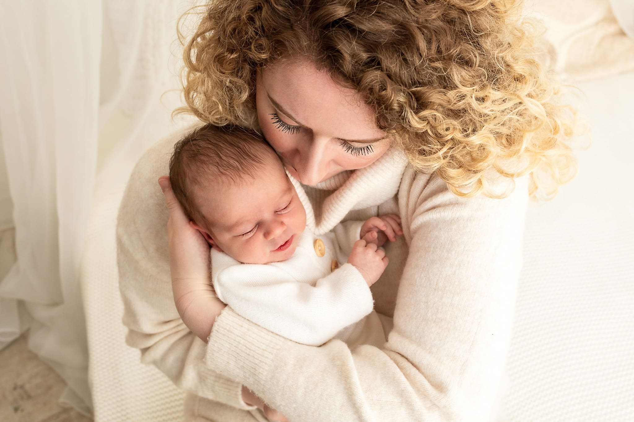Newborn focení v ateliéru Čechyně u Brna, spící miminko